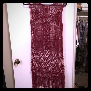 Garnet crochet coverup